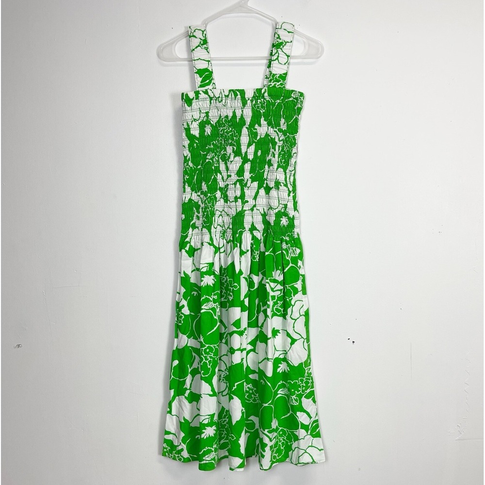 Rails Dress Womens XS Green Seville Lotus Stretch Sleeveless Smocked NWOT NEW